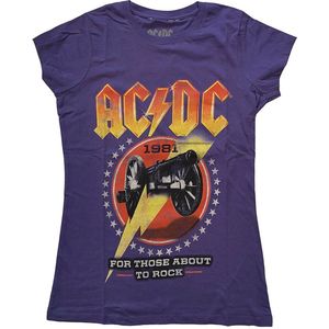 AC/DC - For Those About To Rock '81 Dames T-shirt - XS - Paars