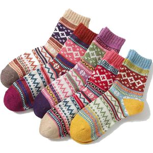 Winter Socken Dicke Socken Damen, warme Thermosocken Strick Socken（Stijl 1）