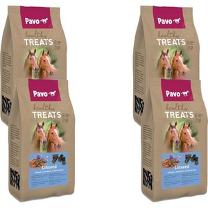 Pavo Healty Treats 1 kg - Paardensnack - 4 x Lijnzaad