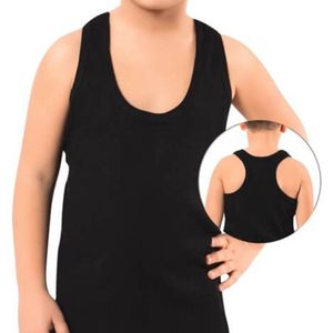 4 pack-Heren Halter Hemd Tanktop voor jongens-peuters-Sport Singlet-Wit-10-11 jaar