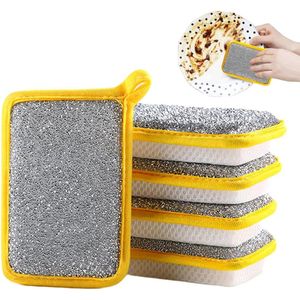 Afwasspons - Schoonmaakspons - dubbelzijdige keukendoek - multifunctionele absorberende spons - afwasdoek - afwasgereedschap voor in de keuken - 5 stuks