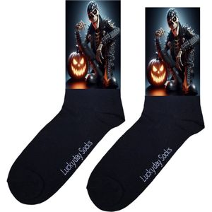 LuckyDay Socks - Halloween Pompoen - Huissokken - Maat 37-44