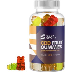 CBD+SPORT Gummy Bears met CBD Olie - 15mg CBD - Fruit smaak - 0% THC