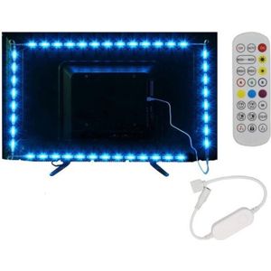 LED-strip voor Televisie RGBW Wifi DC5V 60 LED/m 2m + Afstandsbediening en Wifi Controller - RGBW - Kunststof - SILUMEN