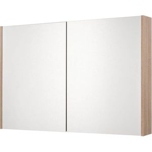 Saqu Salto Spiegelkast - 100x70x14 cm - Eiken - Spiegel Badkamerkast