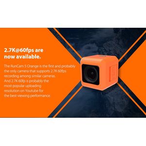 RunCam 5 Oranje 4K Actiecamera - Ultralichte HD FPV Action Camera