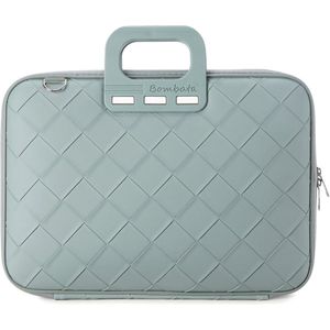 Bombata Intrecciato 15 / 16 inch Laptoptas Unisex - Vlechtpatroon - Lichtblauw