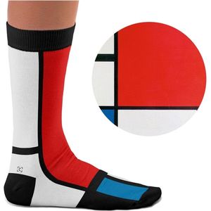 Sock Affairs herensokken Composition 2 Piet Mondriaan