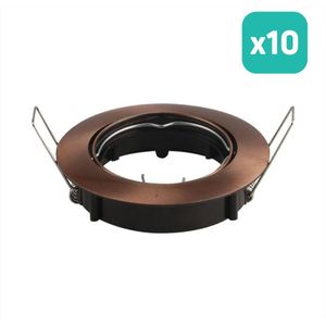 V-TAC VT-779-B LED Spots - Inbouwarmatuur - GU10 - IP20 - Brons - Set van 10