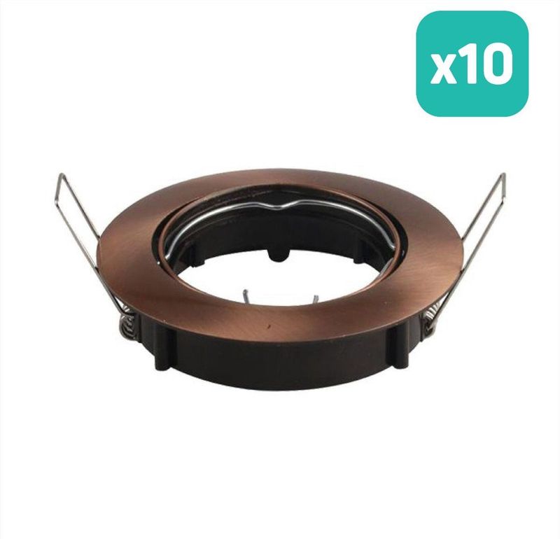 V-TAC VT-779-B LED Spots - Inbouwarmatuur - GU10 - IP20 - Brons - Set van 10