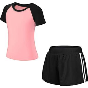 Sportieve Trainingspak voor Kinderen - Meisjes & Jongens Sportset (Shirt + Broek) voor Vrijetijd & Training
