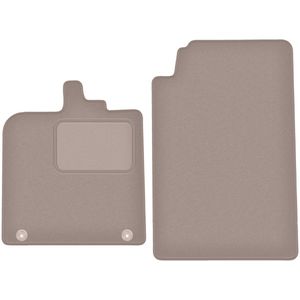 Beige velours vloermatten voor: Smart ForTwo II hatchback (2007-2014)