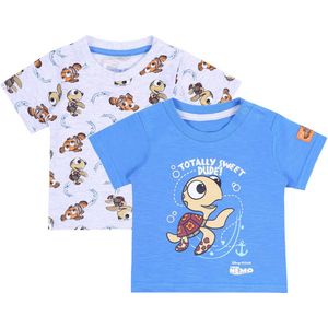 2x Blauw/grijs T-shirt, Nemo DISNEY T-shirt