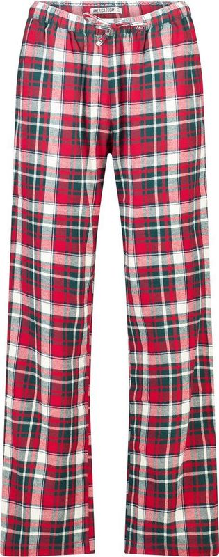 America Today flanellen pyjamabroek Morgan rood/wit/groen