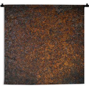 Wandkleed - Wanddoek - Roest - Brons - Plaat - 150x150 cm - Wandtapijt