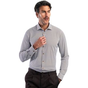 Overhemd Blue Industry bruin geprint stretch