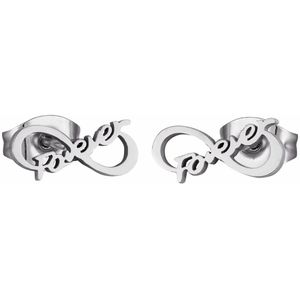 Fako Bijoux® - Oorbellen - Steker - RVS - Stainless Steel - Infinity Forever