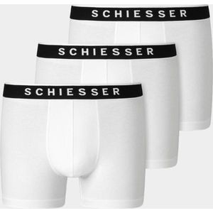 Schiesser 95/5 Organic Heren Shorts - Wit - 3 pack - Maat XXL