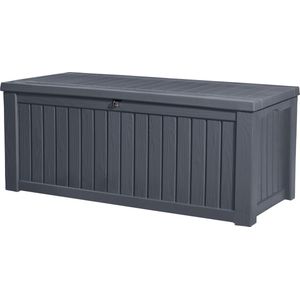 Aan het liegen zegen Kostbaar Keter rockwood opbergbox - 570l - 155x72 4x64 4cm - grafiet - Tuinartikelen  kopen? | Grootste assortiment | beslist.nl