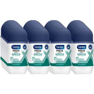 Sanex Deo Roller Men - Dermo Sensitive 48H - 24 x 50 ml - Voordeelverpakking