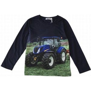 S&c Trekker / tractor shirt - New Holland - Lange mouw - Donkerblauw - H262 - Maat 146/152
