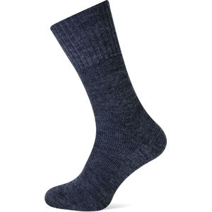 Basset - Wollen sokken - Zonder elastiek en met breed boord - Diabetes sokken - antraciet - 41/43