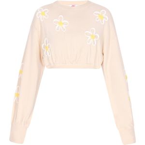 MYMO - Back To School - Gebreide Trui - Geel - Ronde Hals - Lange Mouw