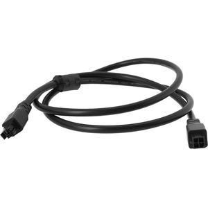 3D-printer verlengkabel 1 m - 4-polig met magneetring - compatibel met Bambu Lab A1 en A1 Mini AMS Lite - zwart