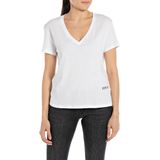 Replay - W3084A.000.20994 - T-shirt - Wit - Korte Mouwen - V-hals