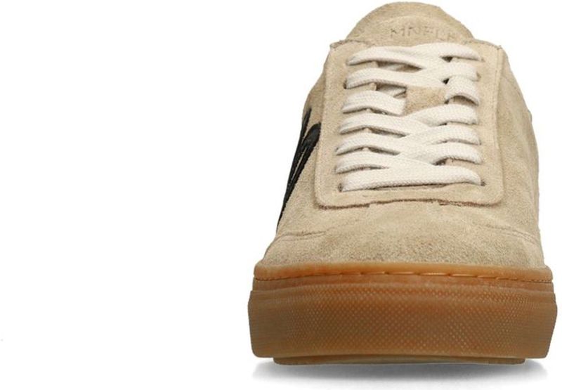 Manfield - Suède Sneakers - Taupe - Casual Schoenen