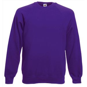 Fruit of the Loom - Classic Raglan Sweater - Paars - S