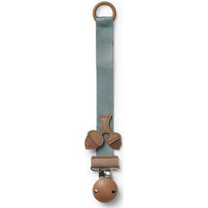 Elodie Fopspeenketting Hout - Fopspeenketting- Speenkoord - Speenclip - Fopspeenhouder - Hazy Jade Acorn