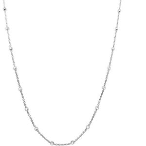 Velini jewels-SPROLO925-925 Zilver Bolletjes Ketting- 40 cm