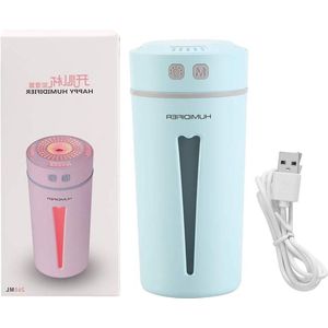 Draagbare USB mini luchtbevochtiger cool mist ultrasone diffuser voor auto - reisbureau desktop slaapkamer yoga - blauw .