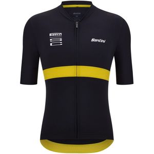 Santini Pirelli Korte Mouw Wielertrui Veelkleurig XS Man,Vrouw