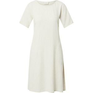 Kaffe - KALiny - Jurk - Sand - Gevoerde Zoom/Rand - Ronde Hals - Halve Mouw