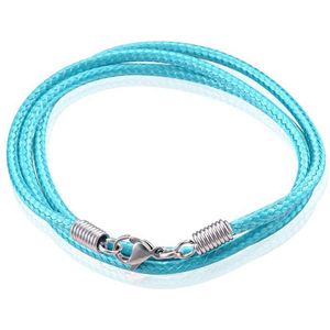 LGT Jewels waxkoord ketting Turquoise - 2.5mm-55cm