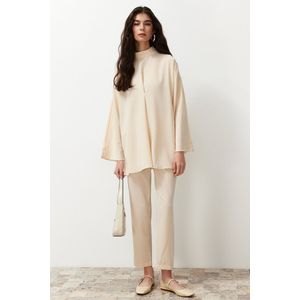 Trendyol Stenen Kraag Gedetailleerde Geweven Onderkant Top Set Tctss24Us00055