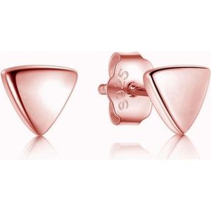 Cilla Silver dames oorknoppen 925 Zilver Triangle Rose