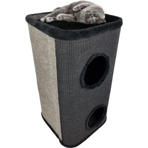 Topmast Krabton Cattower - Zwart - Maat L - 76 cm - Krabpaal - Krabton voor Katten