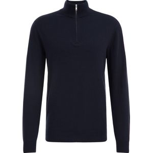 Fundamentals - Slim Fit - Trui met Rits - Donkerblauw