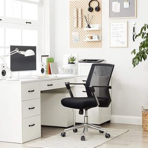 Bureaustoel Ergonomische bureaustoel met verstelbare hoofdsteun Armleuningen Lendensteun tegen rugpijn