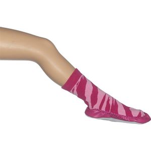 Bonnie Doon - Kinderen - Sloffen - Zebra Shoe Sock - Roze/Cheerleader - 21/22