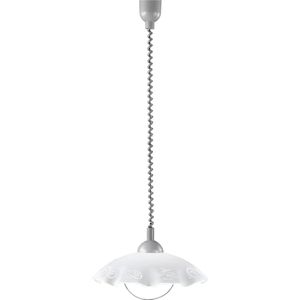 EGLO Brenda - Hanglamp - 1 Lichts - Zilver - Wit