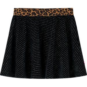 vidaXL - Kinderrokje - met - luipaardtailleband - 104 - zwart