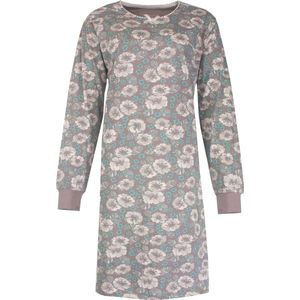 Tenderness Dames Nachthemd - Katoen - Gebloemd Bruin - Maat S