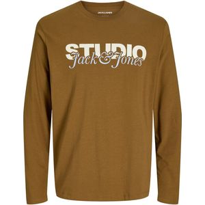 Jack & Jones - Jjyuki Tee Ls Crew Neck - T-shirt - Monks Robe - Mannen