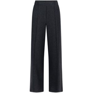 Jansen Amsterdam - Aleid - Wide Leg Pantalon - Antraciet