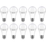 Asalite LED Lamp A65 E27 Fitting - 18W = 125W - 2000 Lumen - 3000K Warm Wit Licht - Niet Dimbaar - 220-240V - Energiezuinig- 10 stuks