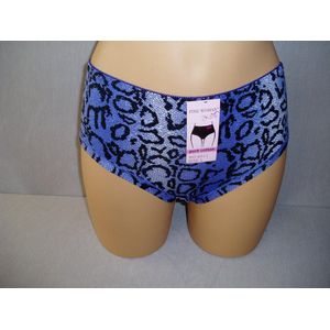 Dames slips Fine woman panterprint met achterkant kant paars M